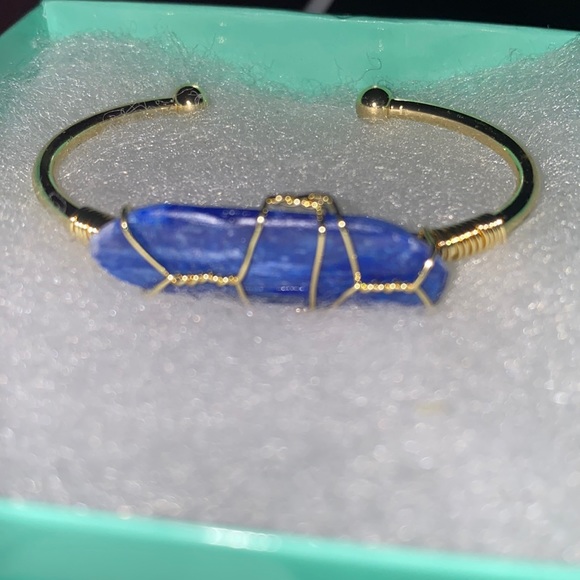 Natural Kyanite Gold Plated Bangle Bra… - Picture 9 of 10